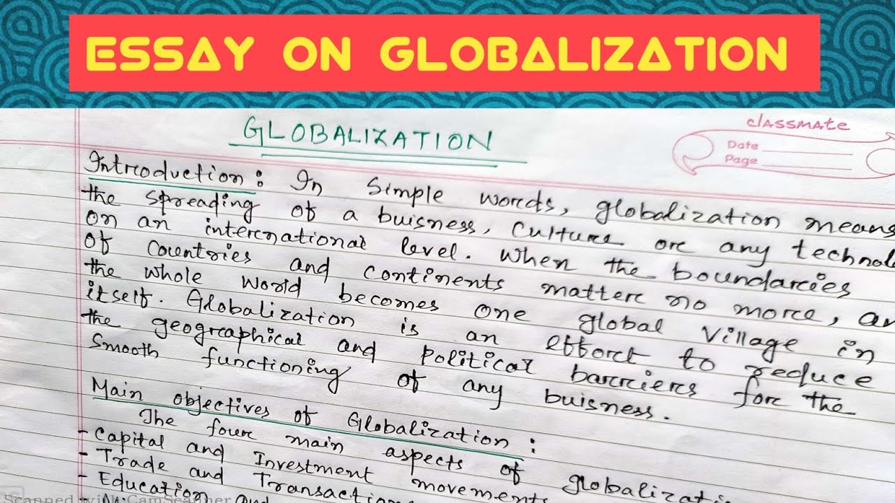 aspects of globalization essay