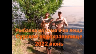 Ловля сомов 2022-Рыбалка на сома и леща-Сурское водохранилище 2022-  сом &quot;Мегаладон&quot;