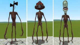 SIREN HEAD VS POOP HEAD VS TOILET HEAD Trevor Henderson In Garry's Mod! [Trevor Henderson Creatures]