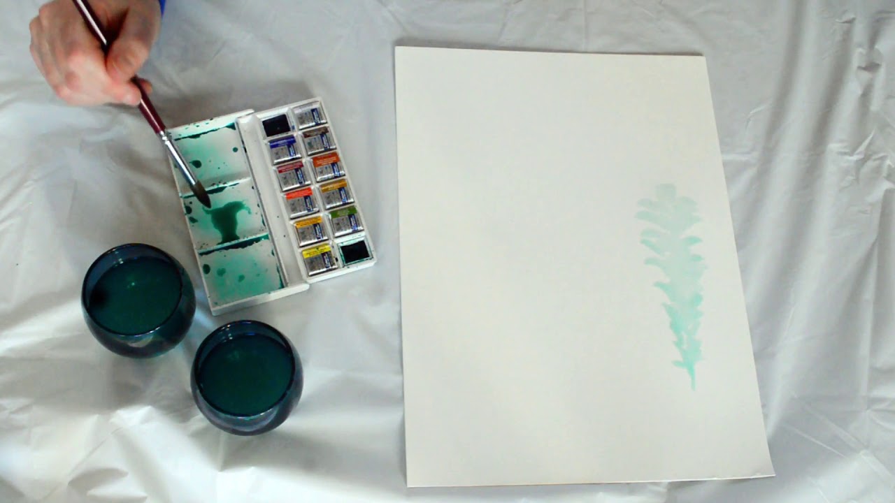 Watercolor Pine Tree Painting - YouTube
