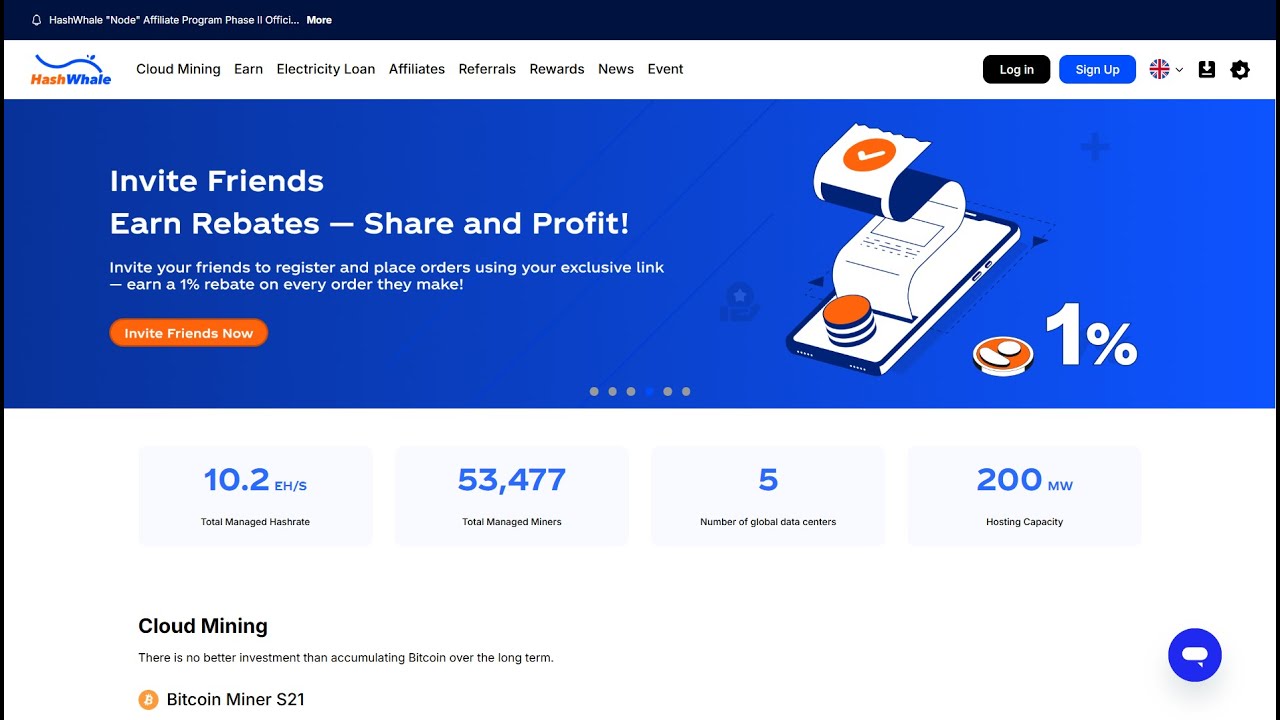 HashWhale = Mining Bitcoin Was Never Easier!⚡