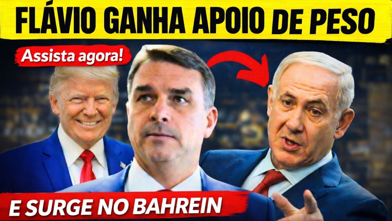 CRESCENTE! FLÁVIO BOLSONARO SURGE EM ENTREVISTA NO BAHREIN COM APOIO INTERNACIONAL