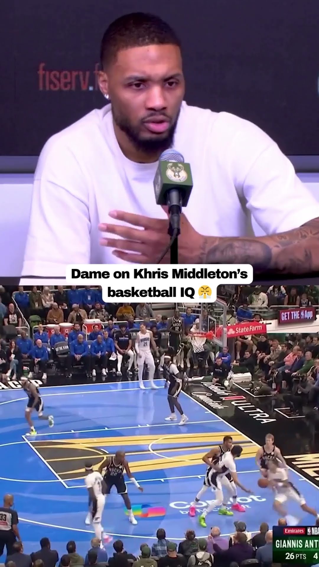 Dame gives Khris Middleton his flowers ?