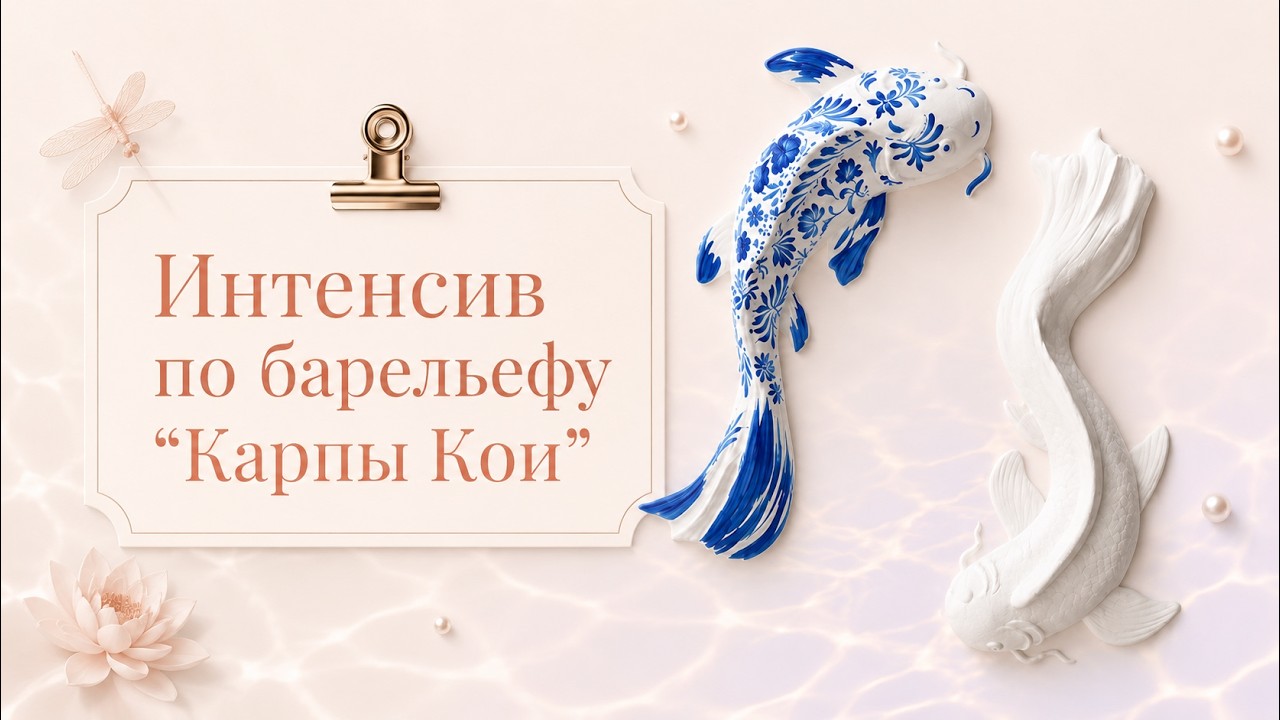 🚀 Интенсив по барельефу «Карпы Кои»!