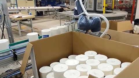 Pallettizzatore con cobot Doosan Robotics