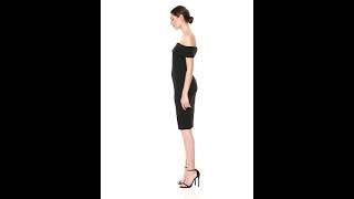 Calvin Klein Women's Seamed Off The Shoulder Dress Black