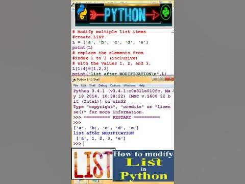 😱#list in python#modify list in python#modification in list#list#python ...