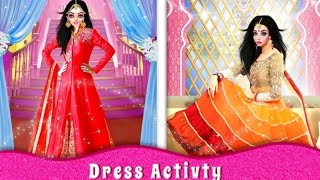 Indian desiner dress fashion salon for wedding ||girl games||indian dress and makup game ||girl game screenshot 5