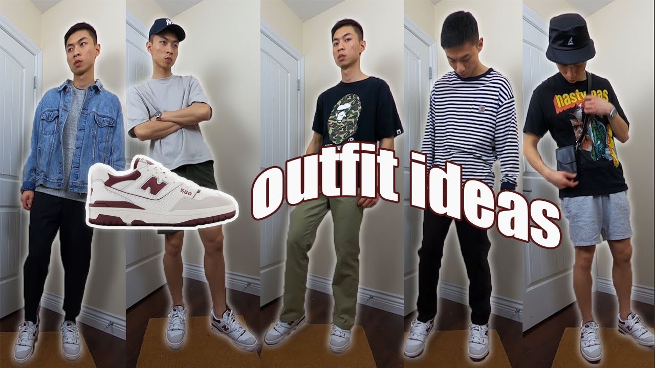 NEW BALANCE 550 OUTFITS + ON FEET - YouTube