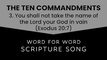 Exodus 20:7 Lied — 3e gebod: Gij zult de naam van de HEERE, uw God, niet ijdel gebruiken #shorts
