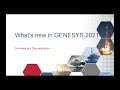 What's New in GENESYS 2021