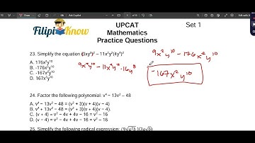 PART 5 - Master the UPCAT with these must-solve math practice questions! Are you ready to ace it?
