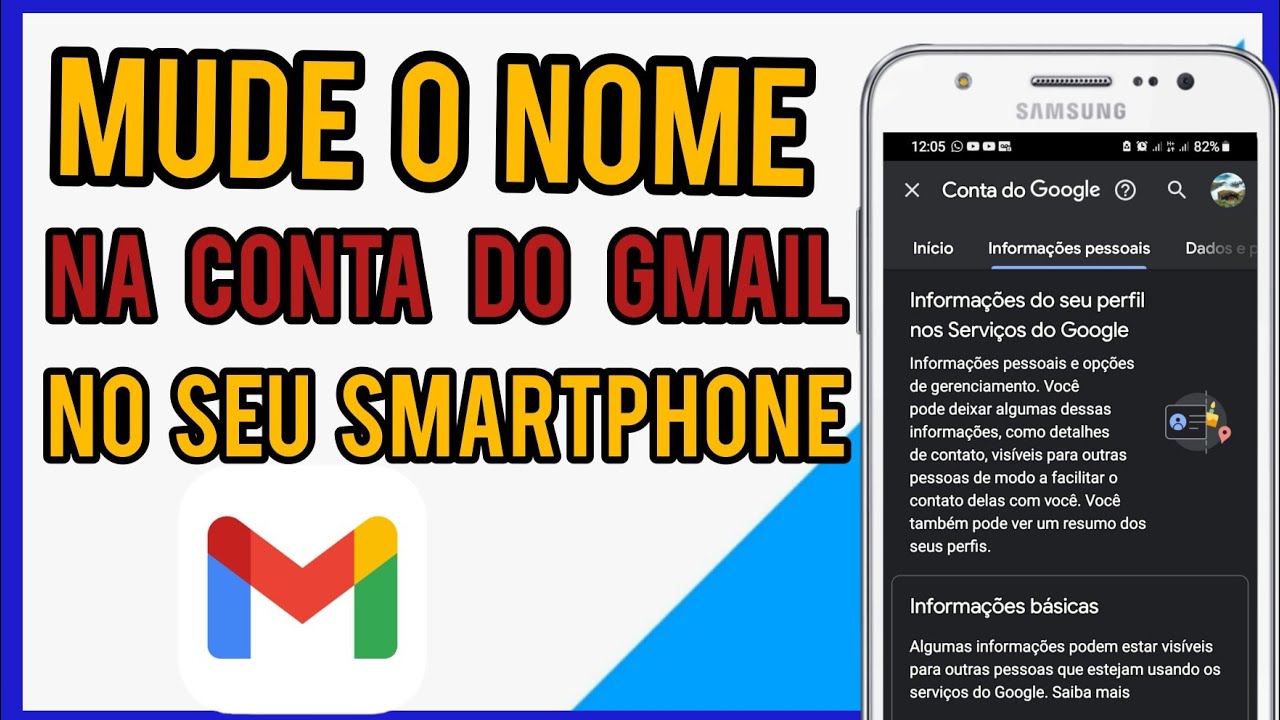 Como mudar o nome na conta do Gmail! - YouTube