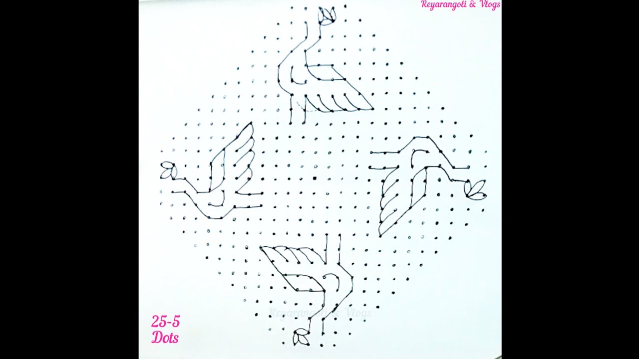 25-5 Dots today's new trending special muggu 🪷 Ugadhi & Mahashivratri special muggulu @Reyarangoli 