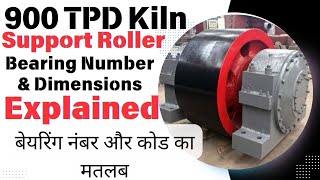 900 TPD Kiln Support Roller Bearing Number Detail & Dimensions