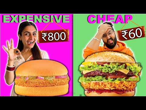 Rs 60 Food vs Rs 800 Food 😰 || Cheap Vs Expensive Food Challenge