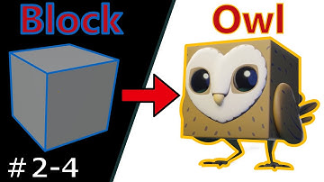 Blender Modeling Tutorial All Steps★for Beginners 2/4 🦉Owl character