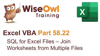 Excel VBA Introduction Part 58.22 - SQL for Excel Files - Join Worksheets from Multiple Files