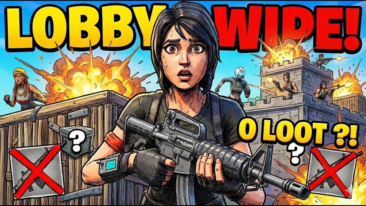 WE WIPED THE WHOLE LOBBY?! 😱 (0 Loot Luck)