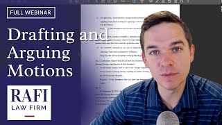 Drafting and Arguing Motions  Full Webinar