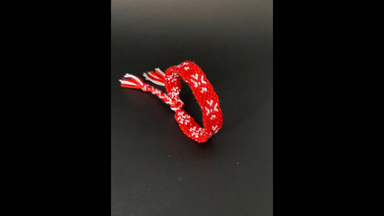Cotton Hand Woven Bracelet Video Tutorial - Snow Flakes