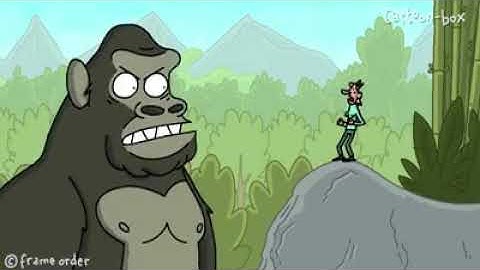 new funny cartoon box King Kong parody