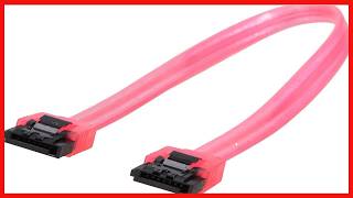 Upgrade Your PC Build with the 10-inch SATA III Cable with Locking Latch in UV Red
