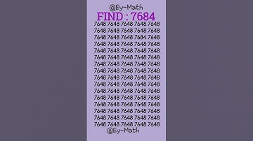 Put your visual acuity to the test by tracing 7684 in 5 seconds! #iq #shorts #trending