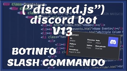 BOTINFO SLASH COMMANDO || Discord V13 | Tutorial #29 [Nederlands/Dutch]