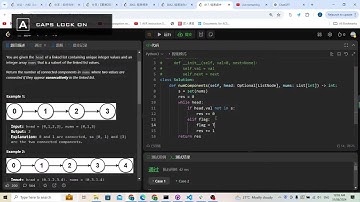 Leetcode 817. Linked List Components (linked list)
