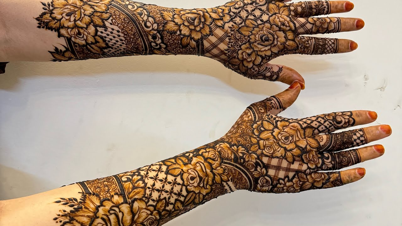 Floral Bridal Mehndi step by step / Tips and tricks to create faster and fabulous 🫶🌹 Rose themed