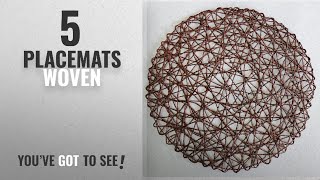 Best Placemats Woven [2018]: Round Paper Fiber Woven Place Mats, 100% Paper Fiber 15-Inch , Natural