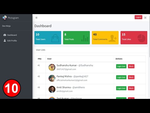 How To Make Social Media Website Using PHP - Admin Panel System To Manage Users #10