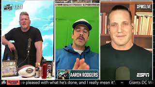 Aaron Rodgers Calls Out Kimmel \& Fauci on Pat McAfee Show