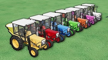 TRANSPORTING Mini Tractors Of Colors LIME WORK - Farming Simulator 22