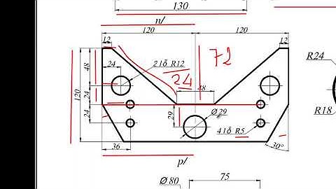 AutoCad 2D: Bài thực hành số 05 - Bài 5.3. Lệnh: Mirror - Circle - Arc - Fillet - Offset - Trim.