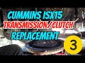 How to do a transmissionclutch job on cummins isx15 part 3  install clutch and transmission