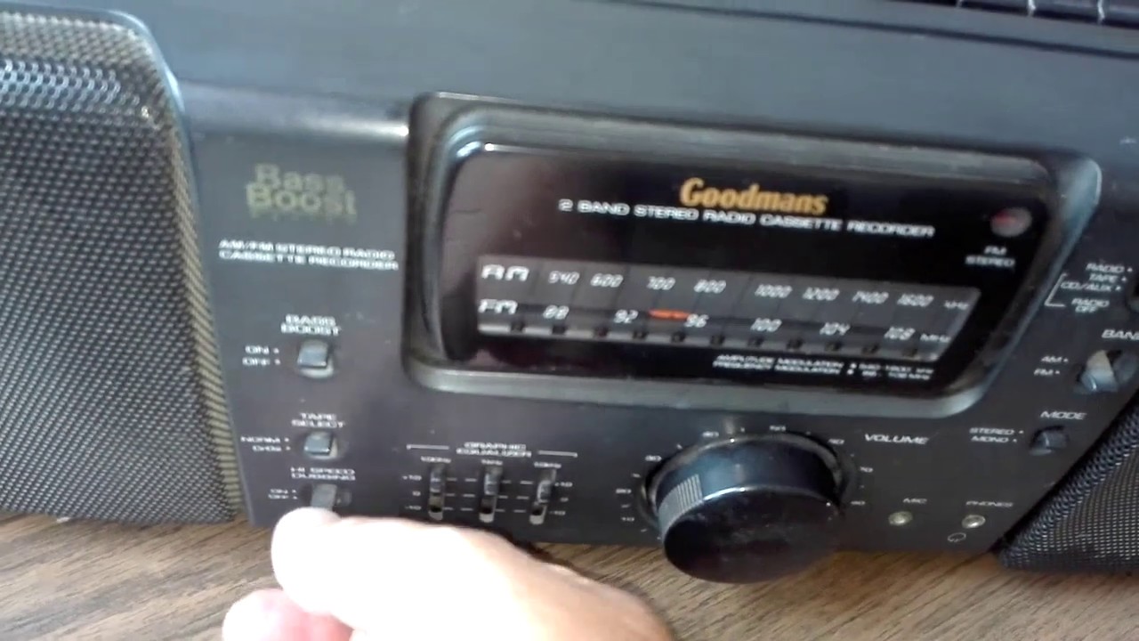 GOODMANS GPS845 AM/FM BAND STEREO RADIO & CASSETTE RECORDER/ TESTS AND...