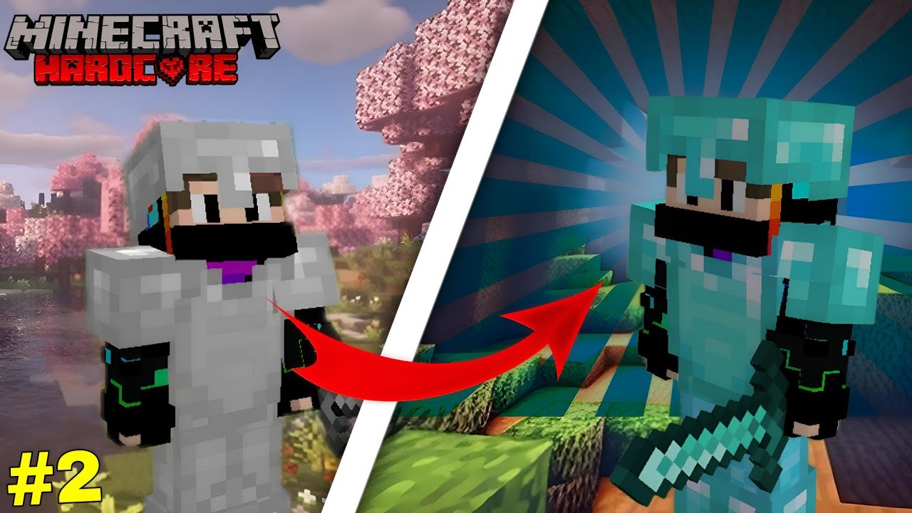 I MADE A FULLY DIAMOND ARMOUR IN MINECRAFT HARDCORE #2 - YouTube