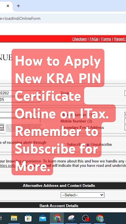 How yo Apply New KRA PIN Certificate #KRA#kraitax #KRAPIN2025 #kenyarevenueauthority