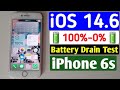 Full Day Battery 100-0% Drain Test in iPhone 6s On iOS 14.6