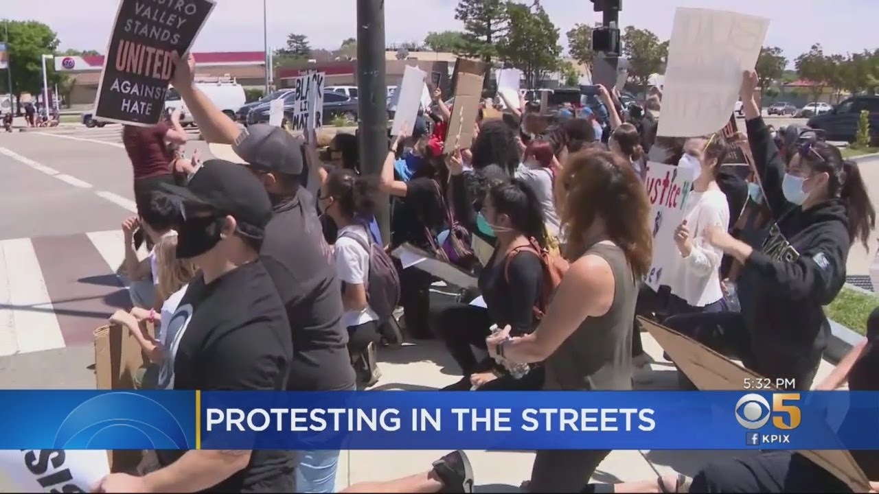 Demonstrators Hold Peaceful But Loud Protest In Castro Valley