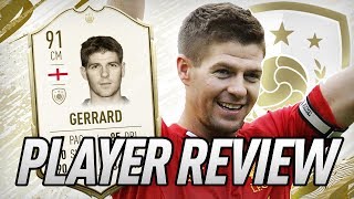91 GERRARD ICON PLAYER REVIEW! - FIFA 20 Ultimate Team