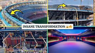 NEW CAMP NOU: The Massive Roof &amp; Third Tier are Taking Shape!