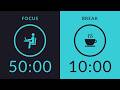 50/10 Pomodoro Timer with Brown Noise 🎧 4-Hour Study with Me for Deep Focus & ADHD ✨