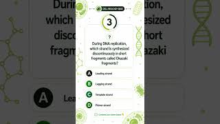 Which strand is synthesized in okazaki fragments? #learnbiology #cellbiology #medstudent