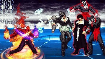 [Mugen KOF] Boss Orochi Iori XIII Vs Dark Iori Yagami Team