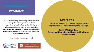 IWAG Impact Series SRHR for Intersex People
