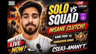 Conqueror Grinding Today! Ultimate 1v4 Clutches and High Rank Survival in BGMI Live #bgmilive #bgmi