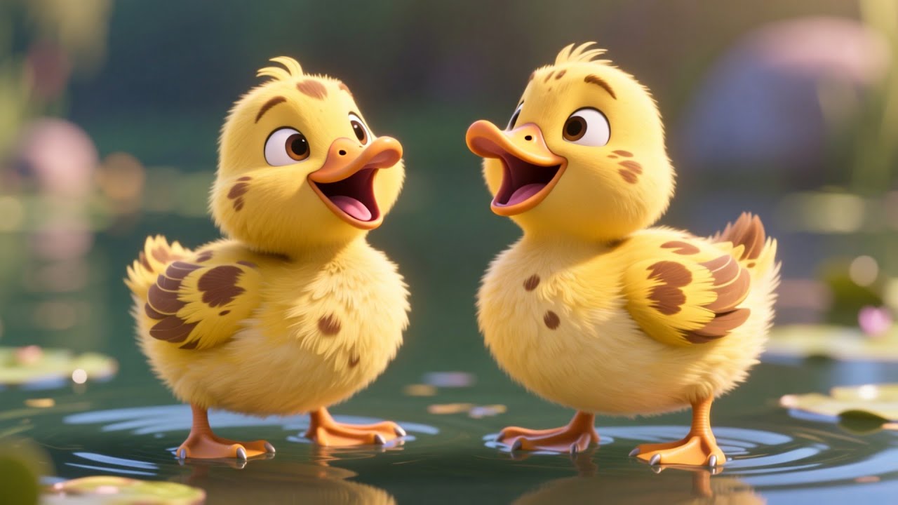 Ducklings by Sparkling Pond 🦆💦 | Fun Learning for Kids | Animals and Nature for Children